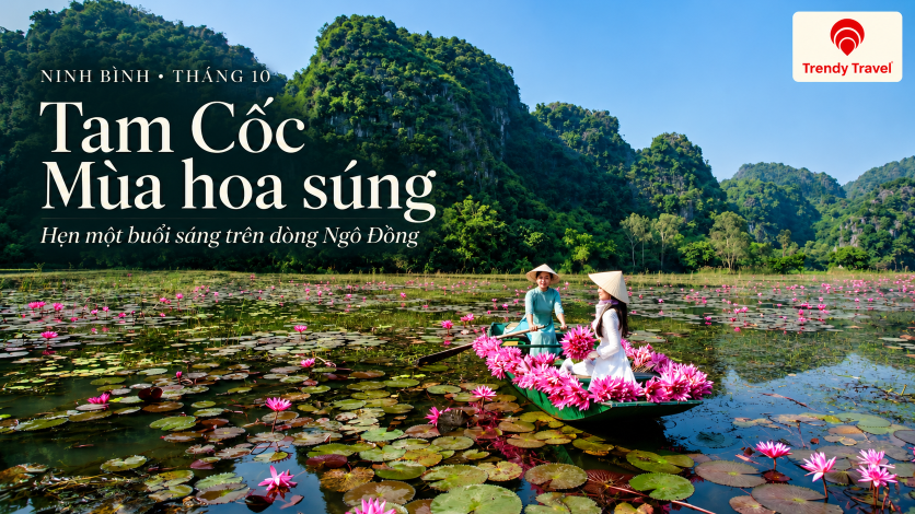 [NINH BÌNH] Mùa hoa súng tháng 10 ở Tam Cốc có gì? Hẹn một buổi sáng trên dòng Ngô Đồng.