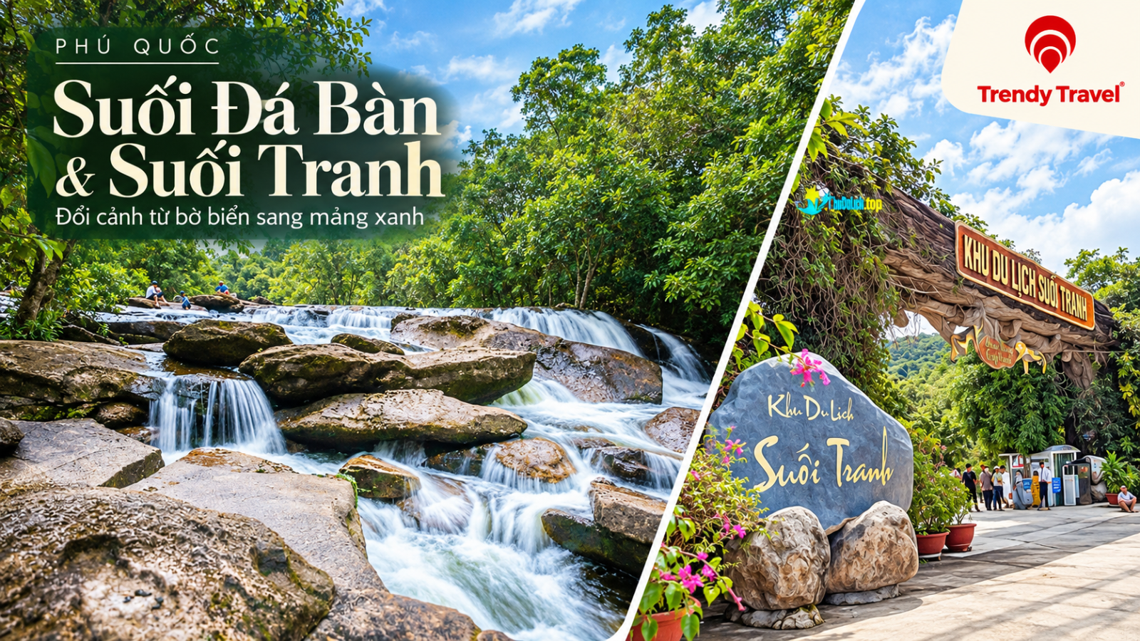 Suối Đá Bàn và Suối Tranh.