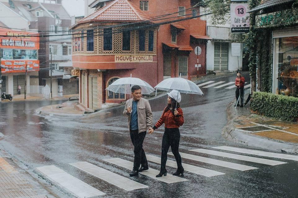 Phố Đà Lạt trong một ngày mưa