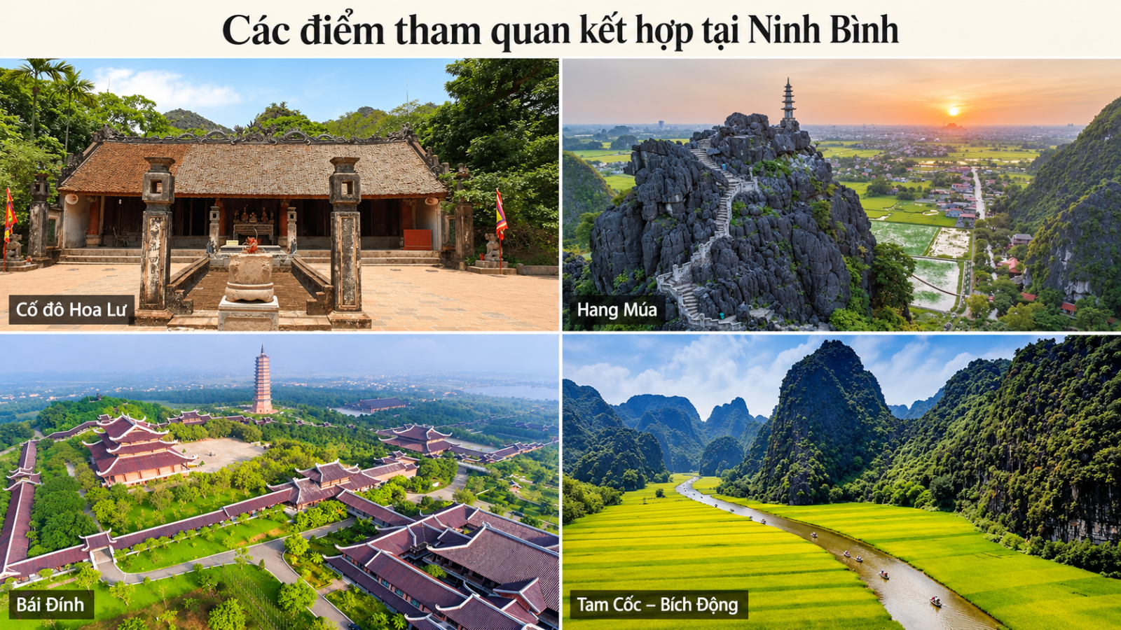 Điểm tham quan kết hợp ở Ninh Bình
