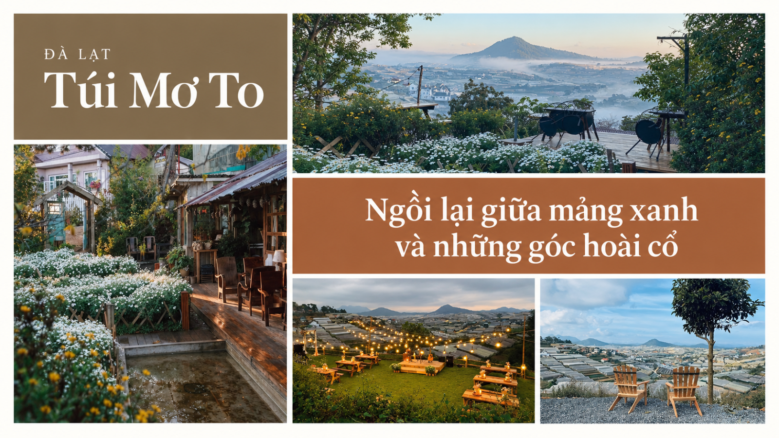 Góc cà phê giữa mảng xanh ở Túi Mơ To