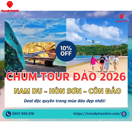 COMBO BIỂN ĐẢO 2N1Đ  (CÔN ĐẢO - HÒN SƠN - NAM DU)